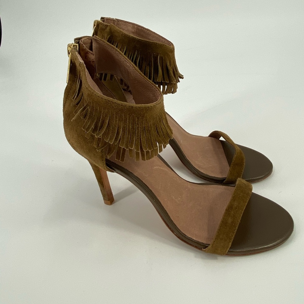 Joie Suede Fringe Heel